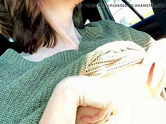 Amatör, Europeisk, Fransk, Milf, Utomhus, Offentlig, Fitta