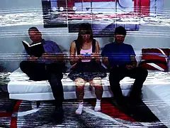 Norte americano a, Peitos grandes, Boquete, Ela vestida ele nu, Jato de porra, Hd, Tabu, Sexo grupal a três