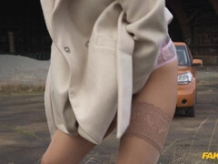 Rubia, Mamada, Coche, Checa