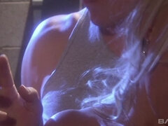 Blondine, Besamung, Puppe, Lingerie, Flotter dreier