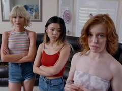 Luckiest dude ever gets to fuck three tiny horny girls