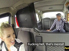 big-chested english cabbie gargles off well known client