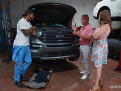 Peter & Kat are out for a sexy, tease-filled drive when they run into some trouble with a fender bender. Fortunately, the autobody shop isn’t to