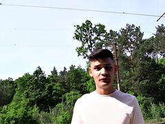 Gay dude smashed outdoors POV by a dirty bastard