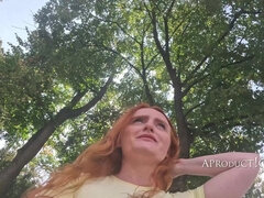 Pixie Wetting Jeans in the Park