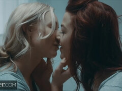 18, Blond, Kyssing, Slikking, Fitte, Rødtopp, Tynn, Pupper