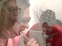 Anal, Stor stjärt, Stora tuttar, Brunett, Dubbelpenetrering, Hd, Mellanrasig, Stockings