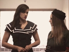 Brunetka, Palcówka, Bielizna, Mama, Pończochy