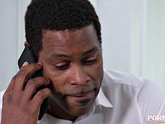 Loiroa, Boquete, Vagina gozada cu gozado, Dupla penetração, Ébano negroa, Interracial, Lambendo, Sexo grupal a três