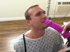 Big Boobs Milf Doctor Mckenzie Lee Rims Issac's As Before She Pegs Him With Her Toy - Mckenzie lee