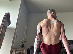 Dildo, Homosexuell, Onani, Muskel, Solo, Tatuering