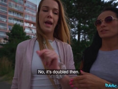 Blond, Pijpbeurt, Bruinharig, Stel, Geld, Trio, Tieten likken