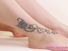 Cuddling beauties licking pussy eating ass and sex toy play