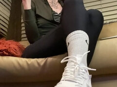 아마추어, 흑갈색 머리, 여자 지배, 정부, 양말, 혼자