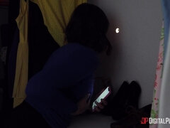 If spying through a hole in the wall gets you going, then watch this.