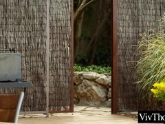 Ravishing blond honey is about to have a g/g three-way in the middle of the day