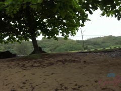 Amatoriale, Spiaggia, Brunetta, Fidanzata, All'aperto, Piercing, Rasata, Fumando   smoking