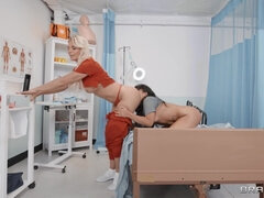 Nurse From Hell part 2: Brunette on Blonde Old and Young Lesbian Sex with Phoenix Marie, London River, Summer Col