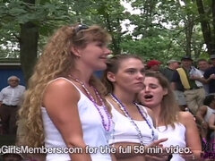 Hot Wives Strip Naked In Front Of Huge Crowd - Public