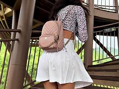 Tir de sperme, Exhib, Branlette thaïlandaise, Hard, Masturbation, De plein air, Pov, Public