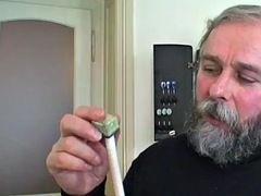 Teen sucks and rides grandpas cock