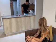 Hot blonde Molly Smith skips the party for hardcore sex with a stranger - deep throat, doggy style, and creampie