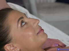 Massage Rooms - Lesbian Massage For Steamy Darkhaired Babe 1 - Lady Bug