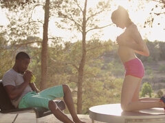 18, Sperm skott, Tysk, Hardcore, Utendørs, Petite, Fitte, Tenåring