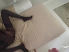 Ebony MILF interracial porn video