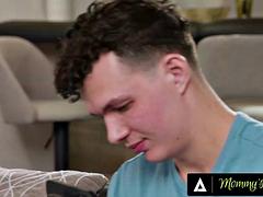 MOMMYS BOY - Pervert Boy Is Caught Peeking Under Stepmom Richelle Ryans Dress With Camera Toy