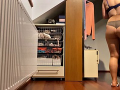 Röv slick, Creampie, Slick, Underkläder, Mogen, Milf, Bröstvårtor, Styvmamma