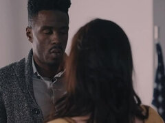 아메리카인, 엉덩이, 큰 엉덩이, 흑인, 음경, 다른 인종간의, 면도된, 선생