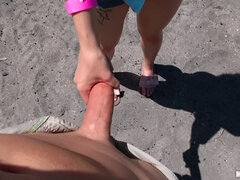 Amateur, Américain, Cul, Plage, Sucer une bite, Queue, De plein air, Mouillée