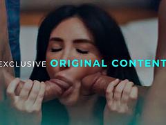 デカパイ, ハードコア, 異人種間, なめる, マッサージ, オナニー, オイル, オッパイの