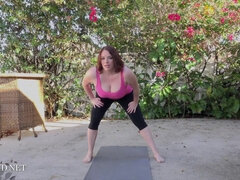 Wild MILF with big naturals Maggie Green - Maggie Greens Outdoor Yoga Video