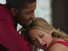 黒人, ブロンド, フェラチオ, バック, 顔面騎乗, 異人種間, 現実, オッパイの