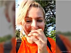 Beleza, Europeu, Engraçadinhoa, Masturbação, Ao ar livre cartaz de rua outdoor, Público, Câmera de web webcam