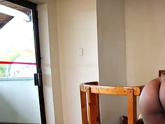 Latina babe with big tits jerks off until she cums