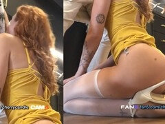 Amatorka, Francuski, Obciąganie, Obcasy, Lizanie, Rudowłosa, Pończochy