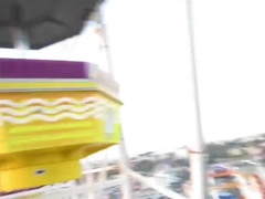Risky Ferris Wheel Double Blowjob with Eden Sin & Teen Friend - Public Sex Surprise!