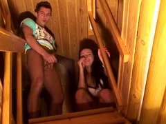 Blonde, Sucer une bite, Brunette brune, Plan cul à trois