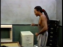 Grosser schwanz, Schwarz, Blasen, Schwarz, Hardcore, Absätze, Büro, Sekretärin