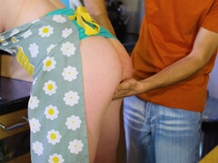 Carly Rae gets fucked and cum full fed by her bf in the kitchen