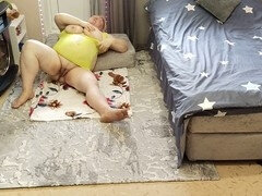 Voluptuous stepmom with large breasts and plump pussy in part one