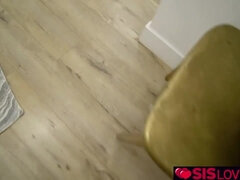 Chloe Virgin taking stepbrothers pipe deep inwards her cooch again