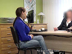 Tjekke, Give finger, Første gang, Slikning, Penge, Kontor, Teenager