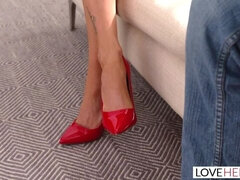 Blonde, Queue, Pieds, Fétiche, Hd, Léchez, Orgasme, Professeur