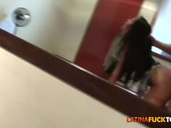 Amateur latina making porno with older man