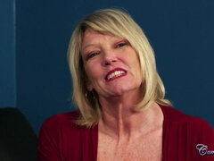 Breasty granny Amy enjoys young hot jizz