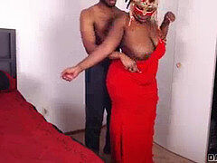 크고 아름다운 여자, 큰 음경, 흑인, 사정 샷, 에보니